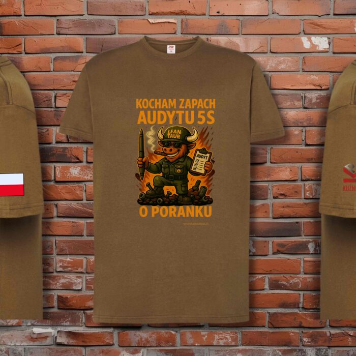 Koszulka LEANtaura – Audyt 5S? Ogień o poranku!